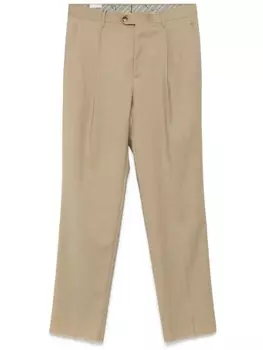 ETRO шерстяные брюки со складками, нейтральный цвет