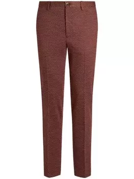ETRO шерстяные брюки строгого кроя, красный