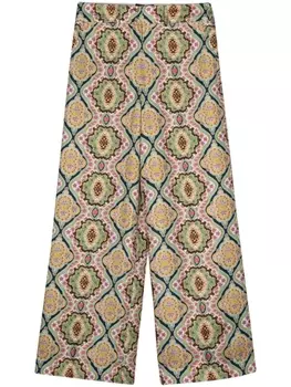 ETRO широкие брюки с цветочным принтом, желтый