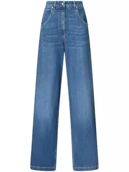 ETRO широкие джинсы с логотипом, синий
