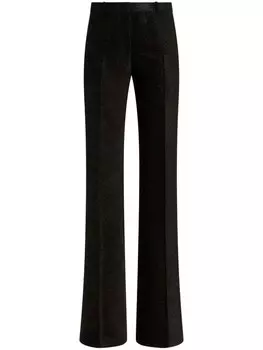 ETRO шорты строгого кроя с блестками, черный