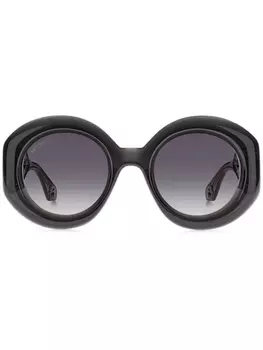 ETRO солнцезащитные очки Paisley в круглой оправе, черный