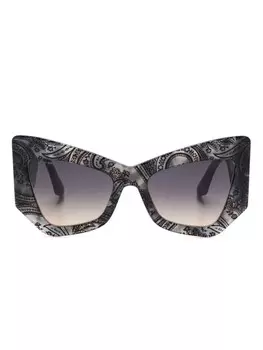 ETRO солнцезащитные очки с принтом пейсли, серый