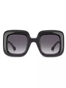 ETRO солнцезащитные очки в массивной оправе с принтом пейсли, серый