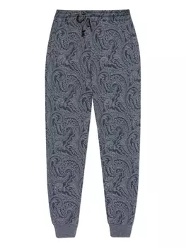 ETRO спортивные брюки с принтом пейсли, синий
