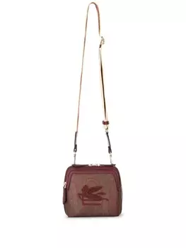 ETRO сумка через плечо Essential с вышивкой Pegaso, коричневый