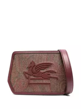 ETRO сумка через плечо с тисненым логотипом, красный