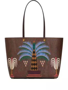 ETRO сумка-тоут Essential среднего размера из коллаборации с Agostino Iacurci, коричневый