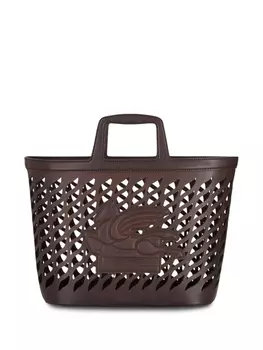 ETRO сумка-тоут с логотипом Pegaso, коричневый