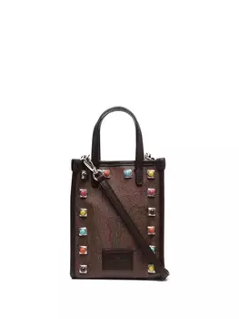 ETRO сумка-тоут с принтом пейсли, коричневый