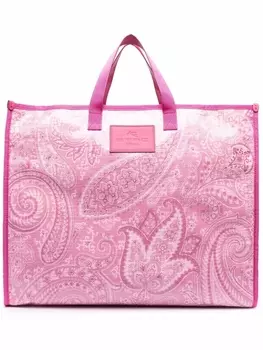ETRO сумка-тоут с принтом пейсли, розовый