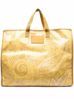 ETRO сумка-тоут с принтом пейсли, желтый