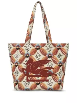 ETRO сумка-тоут среднего размера с принтом Floralia, коричневый