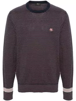 ETRO свитер с логотипом Pegaso, синий