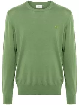 ETRO свитер с логотипом Pegaso, зеленый