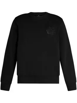 ETRO толстовка с аппликацией Pegaso, черный
