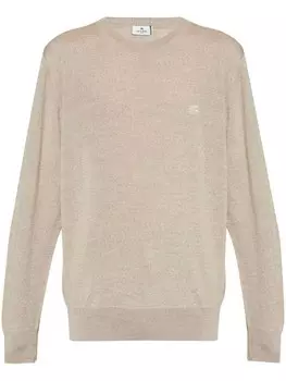 ETRO толстовка с вышитым логотипом, нейтральный цвет