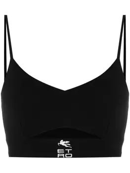 ETRO топ Liquid Paisley с вырезами, черный