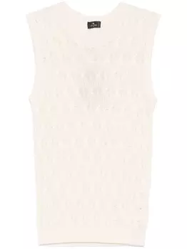 ETRO топ рыхлой вязки, нейтральный цвет