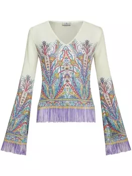ETRO топ с графичным принтом, белый