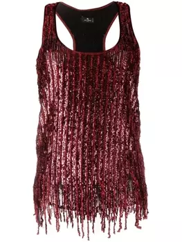 ETRO топ с пайетками, красный