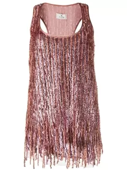 ETRO топ с пайетками, розовый