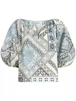 ETRO топ с принтом, белый