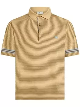 ETRO трикотажная рубашка поло в полоску, желтый