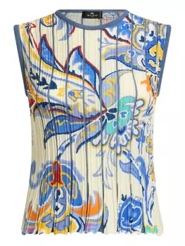 ETRO трикотажный топ с принтом, нейтральный