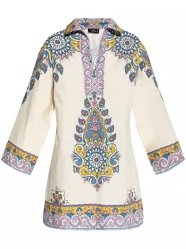 ETRO туника с принтом, белый