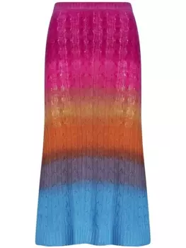 ETRO юбка миди фактурной вязки, розовый