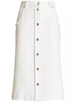 ETRO юбка миди с узором пейсли, белый