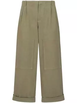 ETRO укороченные брюки широкого кроя, нейтральный цвет