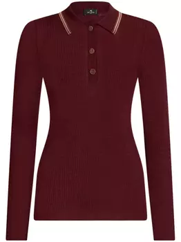 ETRO жаккардовая рубашка поло, красный
