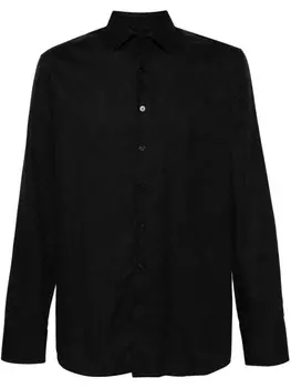 ETRO жаккардовая рубашка с цветочным узором, черный