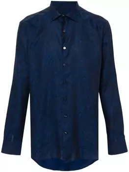 ETRO жаккардовая рубашка, синий