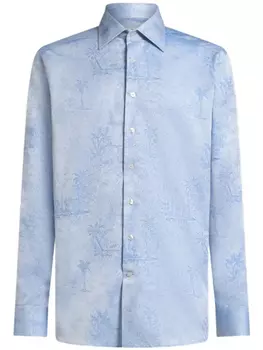 ETRO жаккардовая рубашка, синий