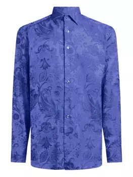 ETRO жаккардовая рубашка, синий