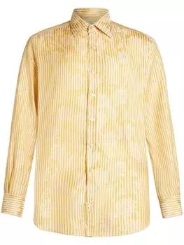 ETRO жаккардовая рубашка в полоску, желтый