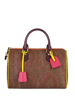 ETRO жаккардовая сумка-тоут Paisley в стиле колор-блок, коричневый