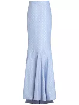 ETRO жаккардовая юбка с узором, синий