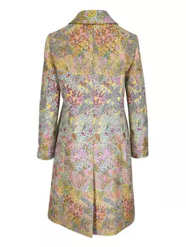 ETRO жаккардовое пальто с цветочным узором, желтый