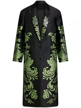 ETRO жаккардовое пальто, зеленый
