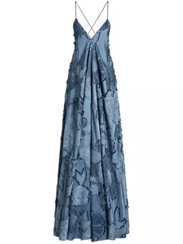 ETRO жаккардовое платье, синий