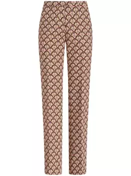 ETRO жаккардовые брюки Floralia, коричневый