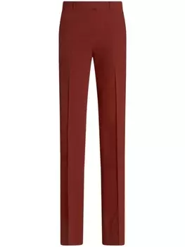 ETRO жаккардовые брюки прямого кроя, красный