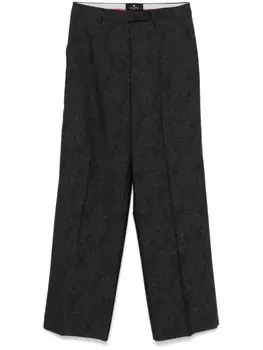 ETRO жаккардовые брюки с узором, серый