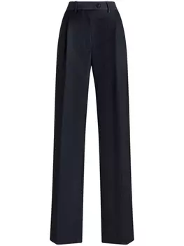 ETRO жаккардовые брюки строгого кроя, синий