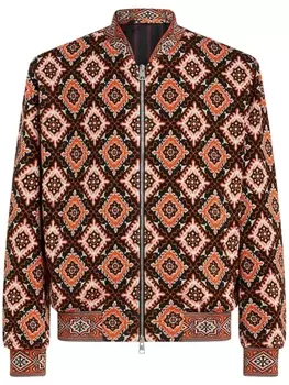 ETRO жаккардовый бомбер, оранжевый