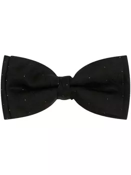 ETRO жаккардовый галстук-бабочка в мелкую точку, черный